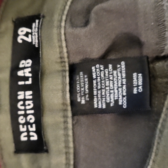 Design Lab Green Denim Ankle Pant - Picture 2 of 2